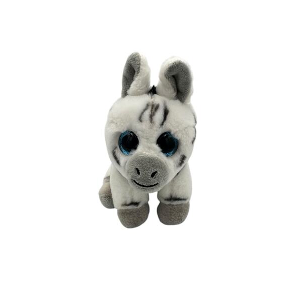 Ty Retired Beanie Boo Stripes the Zebra 6" Tall Mini Sized Plush Stuffed Animal - Picture 1 of 7